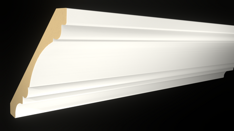 Profile View of Crown Molding, product number CR-600-022-1-PM - 11/16" x 6" Primed MDF Crown - $3.12/ft sold by American Wood Moldings