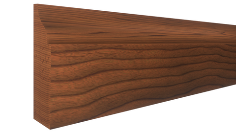 Profile View of Door Stop Molding, product number DS-112-014-1-BCH - 7/16" x 1-3/8" Brazilian Cherry Door Stop - $2.80/ft sold by American Wood Moldings