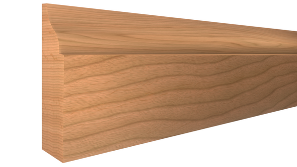 Profile View of Door Stop Molding, product number DS-112-014-1-CH - 7/16" x 1-3/8" Cherry Door Stop - $2.46/ft sold by American Wood Moldings