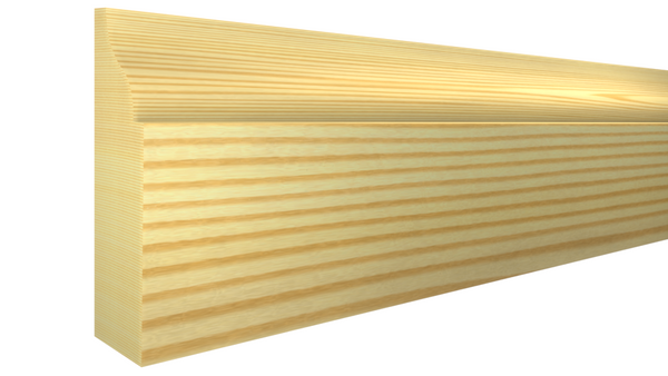 Profile View of Door Stop Molding, product number DS-112-014-1-CP - 7/16" x 1-3/8" Clear Pine Door Stop - $0.80/ft sold by American Wood Moldings