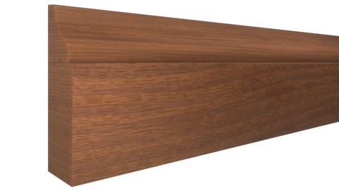 Profile View of Door Stop Molding, product number DS-112-014-1-HMH - 7/16" x 1-3/8" Honduras Mahogany Door Stop - $4.35/ft sold by American Wood Moldings