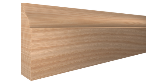 Profile View of Door Stop Molding, product number DS-112-014-1-RO - 7/16" x 1-3/8" Red Oak Door Stop - $1.68/ft sold by American Wood Moldings