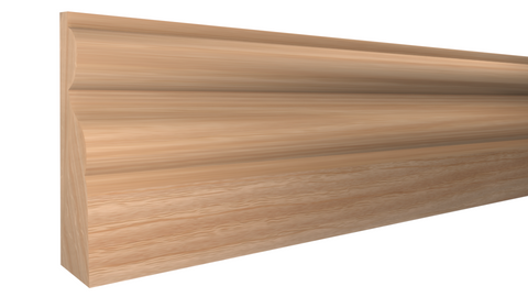 Profile View of Door Stop Molding, product number DS-124-016-1-RO - 1/2" x 1-3/4" Red Oak Door Stop - $2.12/ft sold by American Wood Moldings