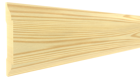 Profile View of Mullion Molding, product number MU-206-014-1-CP - 7/16" x 2-3/16" Clear Pine Mullion - $2.92/ft sold by American Wood Moldings