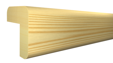 Profile View of Outside Corner Molding, product number OC-024-024-1-CP - 3/4" x 3/4" Clear Pine Outside Corner - $0.68/ft sold by American Wood Moldings