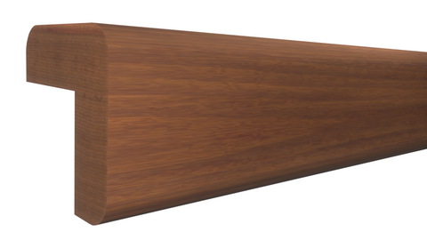 Profile View of Outside Corner Molding, product number OC-024-024-1-HMH - 3/4" x 3/4" Honduras Mahogany Outside Corner - $4.98/ft sold by American Wood Moldings
