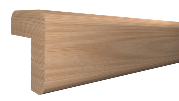 Profile View of Outside Corner Molding, product number OC-024-024-1-RO - 3/4" x 3/4" Red Oak Outside Corner - $1.32/ft sold by American Wood Moldings