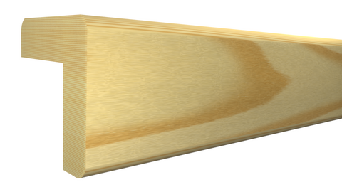 Profile View of Outside Corner Molding, product number OC-104-104-1-CP - 1-1/8" x 1-1/8" Clear Pine Outside Corner - $1.28/ft sold by American Wood Moldings