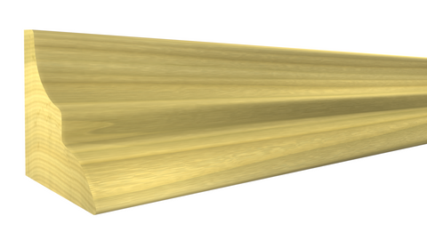 Profile View of Panel Molding, product number PA-016-016-1-PO - 1/2" x 1/2" Poplar Panel Molding - 0.96/ft sold by American Wood Moldings