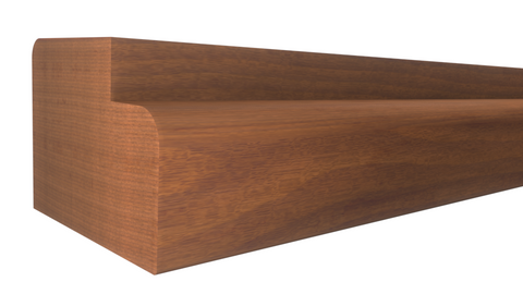 Profile View of Panel Molding Molding, product number PA-020-014-1-HMH - 7/16" x 5/8" Honduras Mahogany Panel Molding - $2.16/ft sold by American Wood Moldings