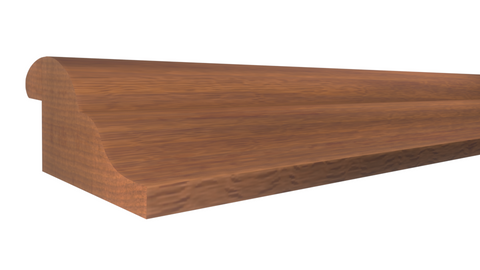 Profile View of Panel Molding Molding, product number PA-024-012-1-HMH - 3/8" x 3/4" Honduras Mahogany Panel Molding - $2.60/ft sold by American Wood Moldings