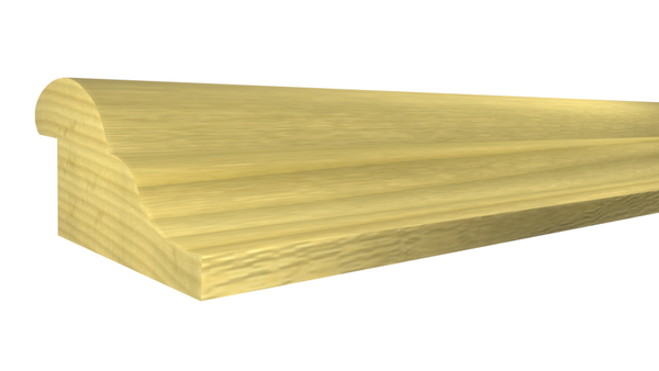 Profile View of Panel Molding, product number PA-024-012-1-PO - 3/8" x 3/4" Poplar Panel Molding - $1.04/ft sold by American Wood Moldings