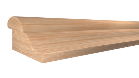 Profile View of Panel Molding, product number PA-024-012-1-RO - 3/8" x 3/4" Red Oak Panel Molding - $1.12/ft sold by American Wood Moldings