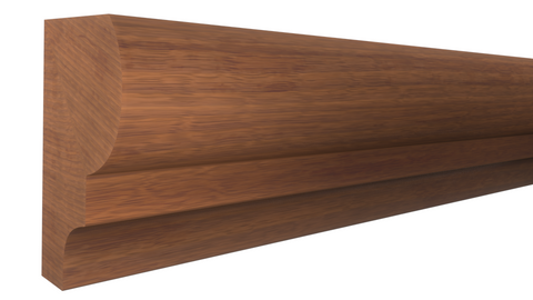Profile View of Panel Molding Molding, product number PA-024-016-1-HMH - 1/2" x 3/4" Honduras Mahogany Panel Molding - $1.88/ft sold by American Wood Moldings