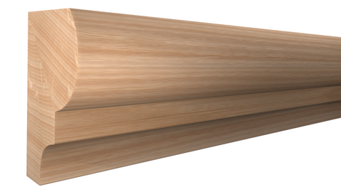 Profile View of Panel Molding Molding, product number PA-024-016-1-RO - 1/2" x 3/4" Red Oak Panel Molding - $1.12/ft sold by American Wood Moldings