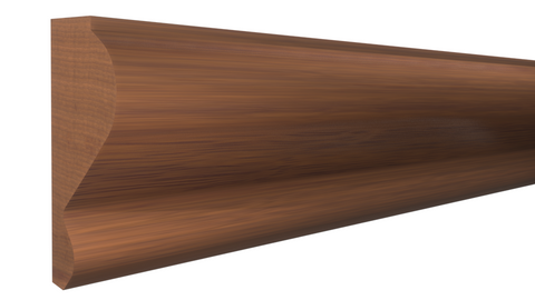 Profile View of Panel Molding Molding, product number PA-112-022-1-HMH - 11/16" x 1-3/8" Honduras Mahogany Panel Molding - $4.24/ft sold by American Wood Moldings