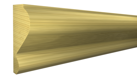 Profile View of Panel Molding, product number PA-112-022-1-PO - 11/16" x 1-3/8" Poplar Panel Molding - $1.72/ft sold by American Wood Moldings