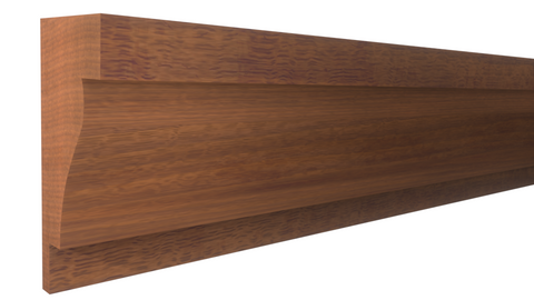 Profile View of Panel Molding Molding, product number PA-116-024-1-HMH - 3/4" x 1-1/2" Honduras Mahogany Panel Molding - $4.80/ft sold by American Wood Moldings