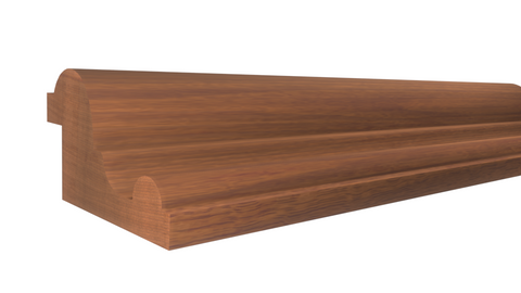 Profile View of Panel Molding, product number PA-116-028-1-HMH - 7/8" x 1-1/2" Honduras Mahogany Panel Molding - $4.80/ft sold by American Wood Moldings