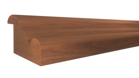 Profile View of Panel Molding Molding, product number PA-118-100-1-HMH - 1" x 1-9/16" Honduras Mahogany Panel Molding - $6.00/ft sold by American Wood Moldings