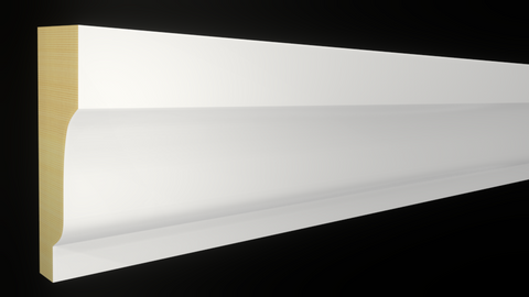 Profile View of Panel Molding, product number PA-120-020-1-PF - 5/8" 1-5/8" Primed Finger Joint Panel Molding - $0.88/ft sold by American Wood Moldings
