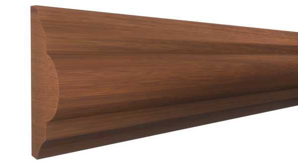 Profile View of Panel Molding, product number PA-124-024-1-HMH - 3/4" x 1-3/4" Honduras Mahogany Panel Molding - $5.40/ft sold by American Wood Moldings