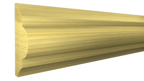 Profile View of Panel Molding Molding, product number PA-124-024-1-PO - 3/4" x 1-3/4" Poplar Panel Molding - $1.32/ft sold by American Wood Moldings
