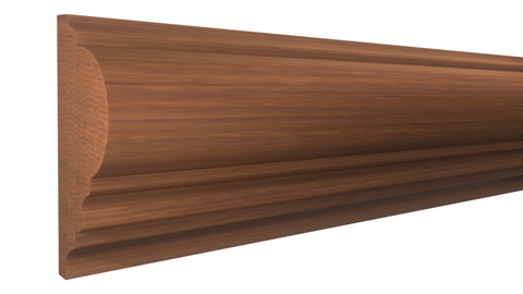 Profile View of Panel Molding, product number PA-128-028-1-HMH - 7/8" x 1-7/8" Honduras Mahogany Panel Molding - $5.52/ft sold by American Wood Moldings