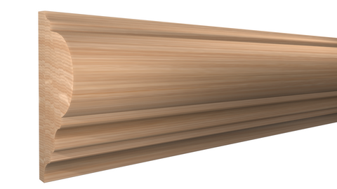 Profile View of Panel Molding Molding, product number PA-128-028-1-RO - 7/8" x 1-7/8" Red Oak Panel Molding - $2.28/ft sold by American Wood Moldings