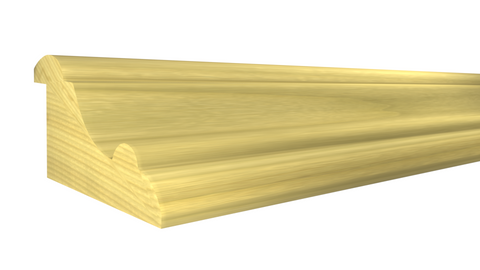 Profile View of Panel Molding Molding, product number PA-130-100-1-PO - 1" x 1-15/16" Poplar Panel Molding - $2.28/ft sold by American Wood Moldings