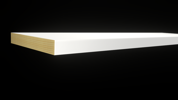 Profile View of Standard Size 1x6 Primed Finger Joint Boards - $2.08/ft sold by American Wood Moldings