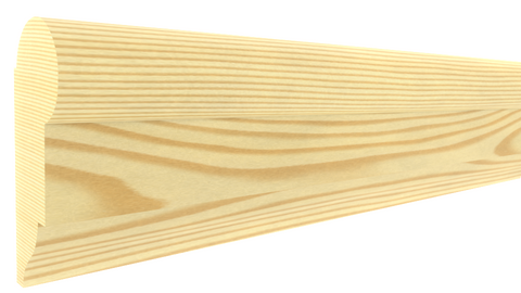 Profile View of Picture Molding, product number PI-108-020-1-CP - 5/8" x 1-1/4" Clear Pine Picture Molding - $2.15/ft sold by American Wood Moldings