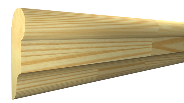 Profile View of Picture Molding, product number PI-124-022-1-FPI - 11/16" x 1-3/4" Finger Joint Pine Picture Molding - $0.96/ft sold by American Wood Moldings