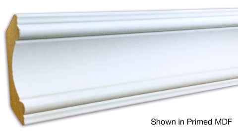 Profile View of Crown Molding, product number CR-312-022-1-PM - 11/16" x 3-3/8" Primed MDF Crown - $0.83/ft sold by American Wood Moldings