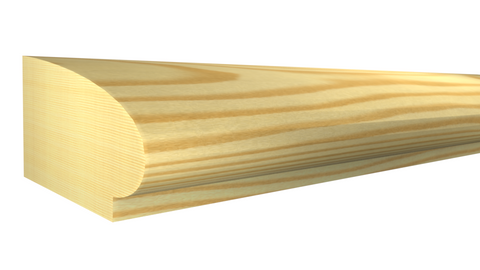 Profile View of Scribe Molding, product number SB-020-010-1-CP - 5/16" x 5/8" Clear Pine Scribe Molding - $0.40/ft sold by American Wood Moldings