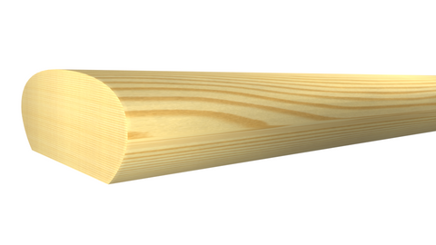 SHR-208-102-1-CP - 1-1/16" x 2-1/4" Clear Pine Stair Handrail - $4.21/ft
