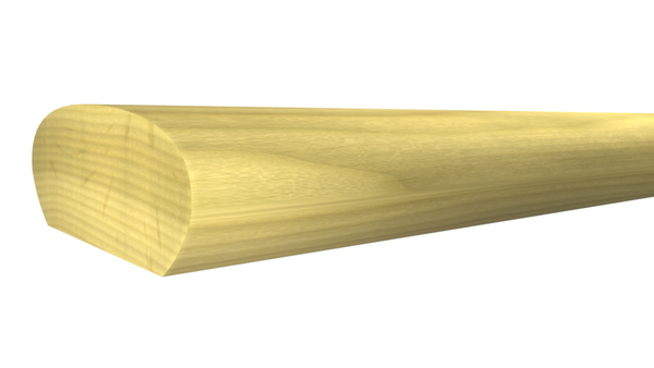 Profile View of Stair Handrail Molding, product number SHR-208-109-1-PO - 1-9/32" x 2-1/4" Poplar Stair Handrail - $5.88/ft sold by American Wood Moldings
