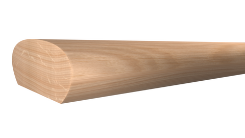 Profile View of Stair Handrail Molding, product number SHR-208-109-1-RO - 1-9/32" x 2-1/4" Red Oak Stair Handrail - $6.88/ft sold by American Wood Moldings