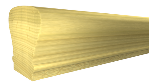 SHR-212-208-1-PO - 2-1/4" x 2-3/8" Poplar Stair Handrail - $9.84/ft