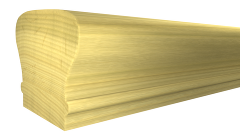 SHR-212-220-1-PO - 2-5/8" x 2-3/8" Poplar Stair Handrail - $10.90/ft