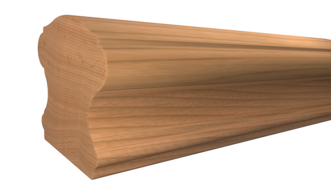Profile View of Stair Handrail Molding, product number SHR-224-220-1-CH - 2-5/8" x 2-3/4" Cherry Stair Handrail - $14.80/ft sold by American Wood Moldings