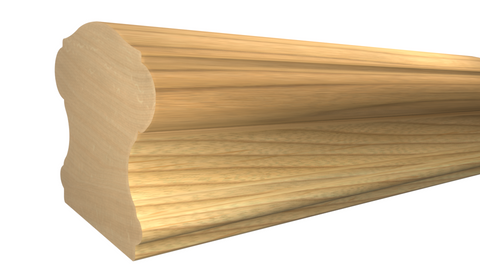 Profile View of Stair Handrail Molding, product number SHR-224-220-1-MA - 2-5/8" x 2-3/4" Maple Stair Handrail - $13.00/ft sold by American Wood Moldings