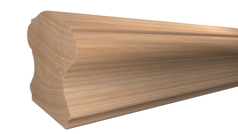 SHR-224-220-1-RO - 2-5/8" x 2-3/4" Red Oak Stair Handrail - $14.20/ft
