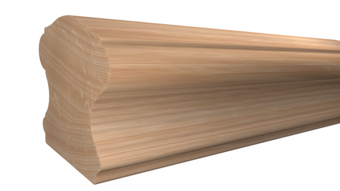 SHR-224-220-1-RO - 2-5/8" x 2-3/4" Red Oak Stair Handrail - $13.75/ft