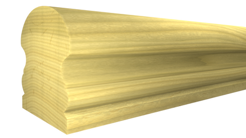 SHR-300-220-1-PO - 2-5/8" x 3" Poplar Stair Handrail - $13.75/ft