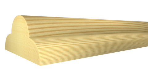 Profile View of Screen Molding, product number SN-024-012-2-CP - 3/8" x 3/4" Clear Pine Screen Molding - $0.52/ft sold by American Wood Moldings