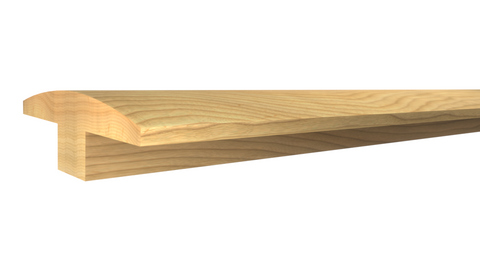 Profile View of T-Molding Molding, product number TM-200-022-1-HI - 11/16" x 2" Hickory T-Molding - $3.00/ft sold by American Wood Moldings