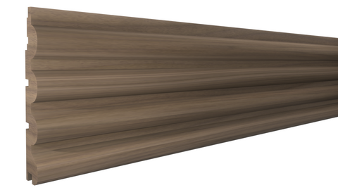 Profile View of Wainscot Molding, product number WS-408-024-1-WA - 3/4" x 4-1/4" Walnut Wainscot - $7.32/ft sold by American Wood Moldings
