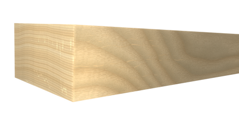 Profile View of Standard Size 1x2 Ash Boards - $1.44/ft sold by American Wood Moldings