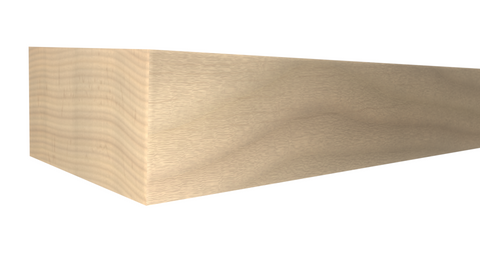 Profile View of Standard Size 1x2 Beech Boards - $1.36/ft sold by American Wood Moldings